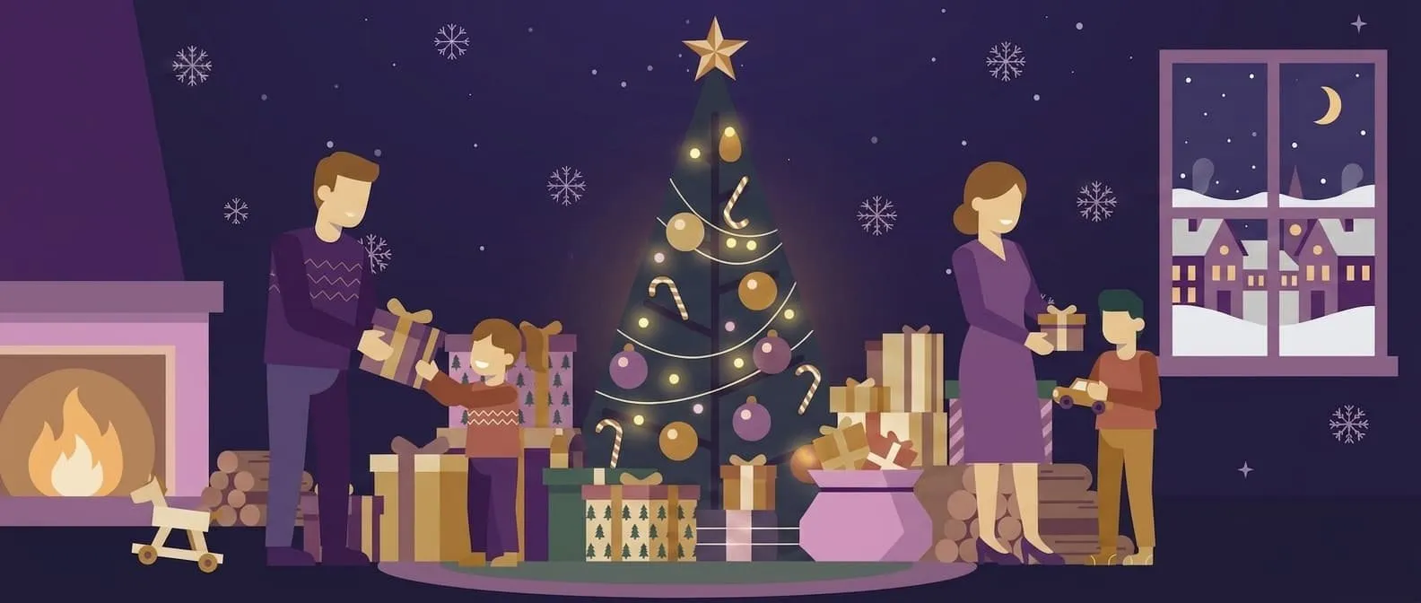 Weihnachtsgeschenk mit festlicher Verpackung