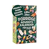 3Bears veganer Porridge Adventskalender I 24x gesundes Frühstück mit verschiedenen Haferflocken-Sorten I für eine gesunde & leckere Weihnachtszeit mit Instant Oats I Geschenk für Männer & Frauen