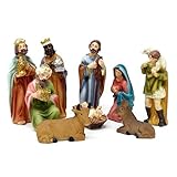 ToCi Krippenfiguren Set mit 9 Figuren (11 cm) für die traditionelle Weihnachts Krippe