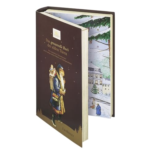 Lauensteiner Adventskalender Buch | 340g handgefertigte zartbittere Trüffel und Pralinen
