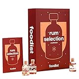 Foodist Rum Adventskalender 2021-24 x 50ml Miniaturfläschen aus der ganzen Welt, Probier- und Geschenkset inkl. Cocktailrezepten und Tasting-Guide für erwachsene Rum-Liebhaber