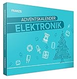 FRANZIS 67400 - Elektronik Adventskalender, 24 spannende Experimente rund um Elektronik, Komplettset mit Platine und Bauteilen, inkl. 31-seitigem Begleitbuch, Mehrfarbig