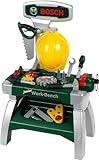 Theo Klein 8612 Bosch Werkbank Junior 2+ | Inkl. Helm, Schraubstock, Werkzeugen, Latten, Nägel, Schrauben und Muttern | Maße: 49 cm x 29 cm x 71 cm | Spielzeug für Kinder ab 2 Jahren