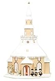 DREGENO großes Lichterhaus Seiffener Kirche mit Kurrende, elektrisch beleuchtet, von DREGENO SEIFFEN 46 cm – Original erzgebirgische Handarbeit