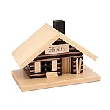 KNOX Räucherhaus aus Holz - Skihütte - für Räucherkerzen der Größe M - Größe: ca. 11 cm - Made in Germany