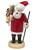 Räuchermännchen Räuchermann Räucherfigur Rauchfigur 'Weihnachtsmann' ca. 18 cm hoch, aus Holz, Weihnachten Advent Geschenk (30109-18)