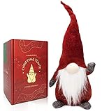 Airlab Weihnachten Deko Wichtel 50cm Groß, Schwedischen Weihnachtsmann Santa Tomte Gnom, Festliche Verpackung, Skandinavischer Zwerg Geschenke für Kinder Familie Weihnachten, Rot