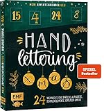 Mein Adventskalender-Buch: Handlettering X-Mas!: 24 weihnachtliche Sprüche, Alphabete, Schmuckelemente, Vorlagen und mehr – Mit perforierten Seiten
