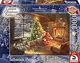 Schmidt Spiele 59495 Thomas Kinkade Pz. Der Weihnachtsmann ist da 1000T, Bunt