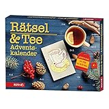 ROTH Rätsel + Bio Tee-Adventskalender gefüllt mit hochwertigem Bio-Tee und Rätseln - Teebeutel-Kalender für die Vorweihnachtszeit