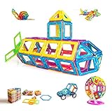 CONDIS Magnetische Bausteine 95 Teile, Magnetspielzeug Magneten Fuer Kinder Magnetbausteine Set Spielzeug Magnetspiele für Kinder Geschenk ab 3 4 5 6 7 8 Jahre Junge Mädchen Bauklötze Bausatz