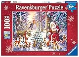 Ravensburger Kinderpuzzle - 12937 Waldweihnacht - Weihnachtspuzzle für Kinder ab 6 Jahren, mit 100 Teilen im XXL-Format, Silver