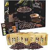 C&T Kaffee Adventskalender 2023 Ganze Bohnen | 24 à 20g Bio Kaffees & fair gehandelte Raritäten + Überraschung im Kalender | Adventskalender