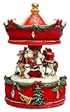 SIKORA SD08 Spieldose Spieluhr für Weihnachten Pferde Karussell Musik We Wish You a Merry Christmas