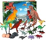 ANOTION Dinosaurier Adventskalender für Kinder Neujahrsgeschenke Silvester Geschenke Für Kinder Multifunktionaler Dinosaurier-Abenteuer-Countdown-Kalender - 24 Tage Überraschungsspielzeuggeschenke