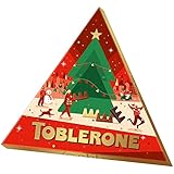 Toblerone Adventskalender 1 x 200g I Adventskalender mit Schokolade I Weihnachtskalender I Schoko Adventskalender I Gefüllt mit Mini-Toblerone