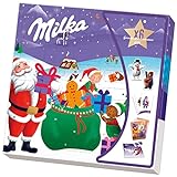 Milka Weihnachts-Freunde Adventskalender 1 x 143g, Süßigkeiten-Mix, Zwei zufällig ausgewählte Designs