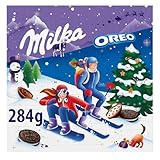 Milka & OREO Adventskalender 1 x 284g I Adventskalender mit Schokolade und OREO Keksen I Weihnachtskalender I Schoko Adventskalender I mit Milka Schoko Bonbons Alpenmilch und OREO