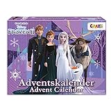 CRAZE Adventskalender Frozen II Weihnachtskalender Eiskönigin Eisprinzessin 2021 Mädchen Spielzeugkalender Kreative Inhalte Tolle Überraschungen 24652