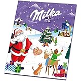 Milka Adventskalender 1 x 90g I Adventskalender mit Schokolade I Weihnachtskalender I Schoko Adventskalender I Weihnachtsschokolade aus 100% Alpenmilch