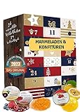 [ Boxiland ] Konfitüren & Marmeladen Adventskalender 2023 mit 24 leckeren Fruchtaufstrichen. Leckere Marmeladen Probierpackungen