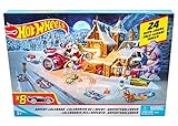 Mattel Hot Wheels FKF95 Adventskalender 2018 mit 8 Fahrzeugen und 16 Zubehörteilen