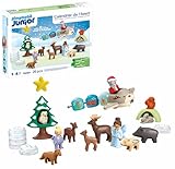 PLAYMOBIL JUNIOR | nachhaltiger Adventskalender für Kinder ab 1 Jahr | Schneeweihnacht | aus pflanzenbasierten Kunststoffen für sicheres Spielen | 70297