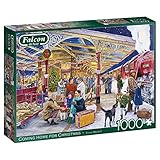 Jumbo Spiele Falcon Puzzle 1000 Teile - Coming Home for Christmas – ab 12 Jahren – Puzzle Weihnachten