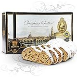 Backstube Sven Hennig 1000 g handgemachter 'Original Dresdner Christstollen®' im Geschenkkarton Motiv 'Canaletto Dresden'