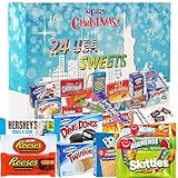 C&T Süßigkeiten USA Adventskalender 2023 | 24x amerikanische Candy & Sweets | Verbesserte Auswahl | Amerika Weihnachts-Kalender mit Süßigkeiten aus den Staaten